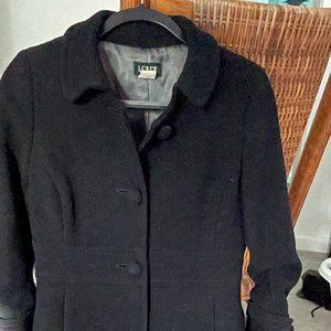 JCrew black form fitting, flattering, classic, wool jacket, women's size 4